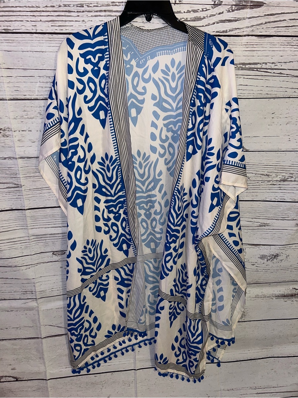 Blue and White Cardigan